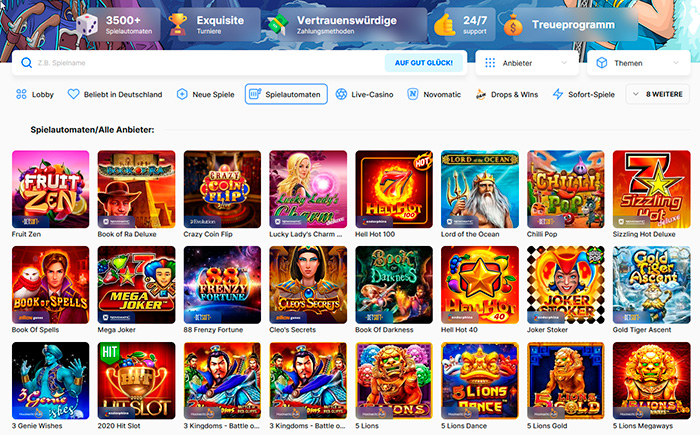 Icy-themed Slots: Games include Avalanche of Fortunes, Penguin's Paradise, and Icicle Jackpot.